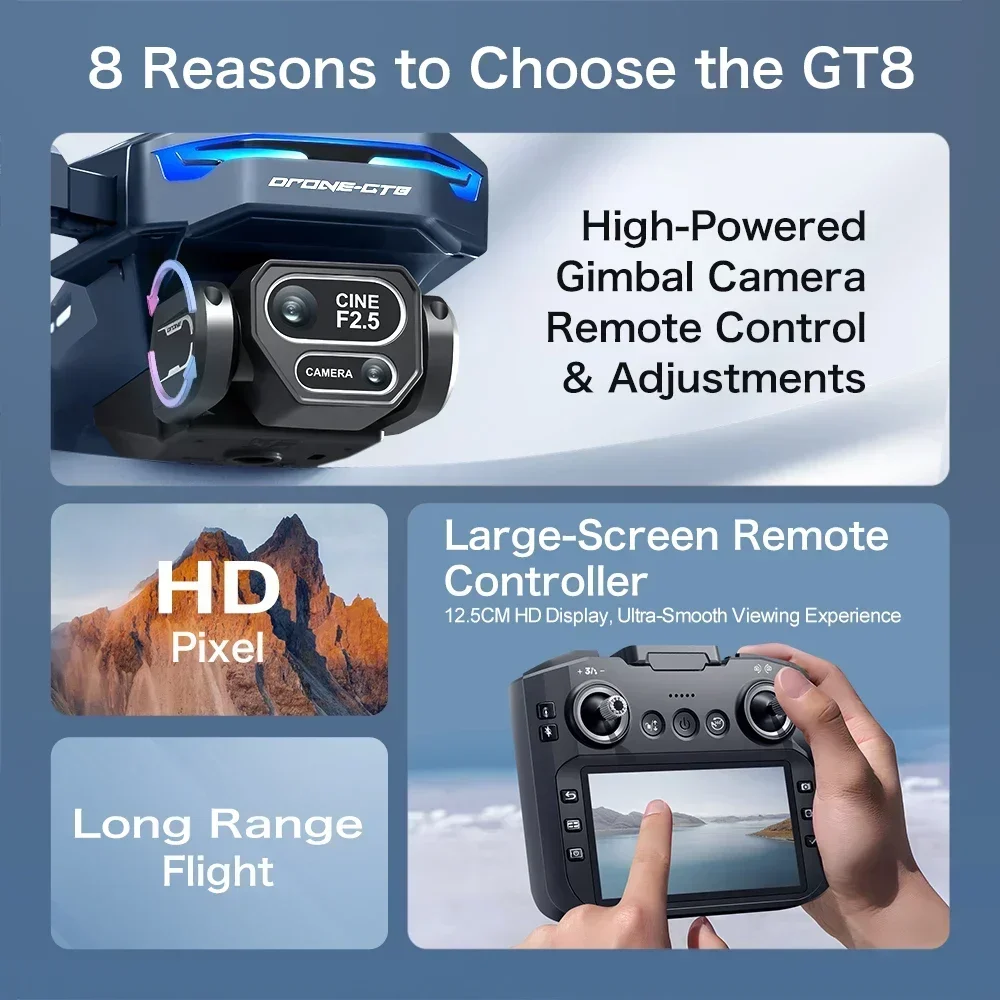 Drone 4K HD GT8 cámara para ev - Jjrc Drone X12 reseña y precio