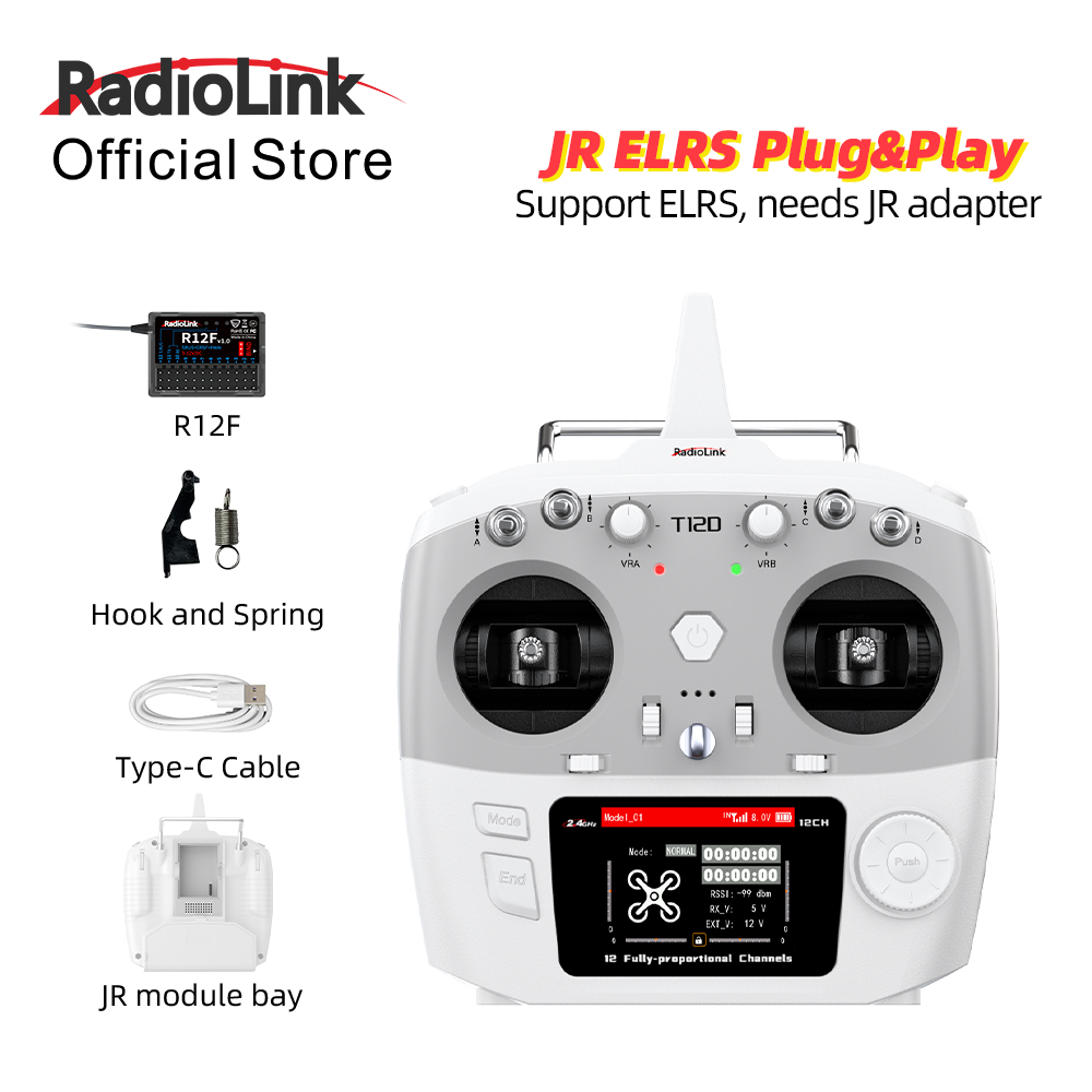 Módulo RadioLink T12D JR 12CH  - Drone Gimbal Controller reseña y precio